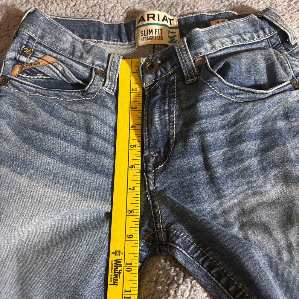 Ariat Men's M7 Classic Indigo Slim Fit Straight Leg Jeans Size 29/30 Pre Owned - Picture 13 of 14